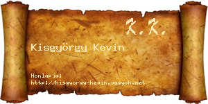 Kisgyörgy Kevin névjegykártya