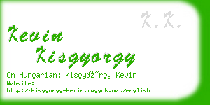 kevin kisgyorgy business card